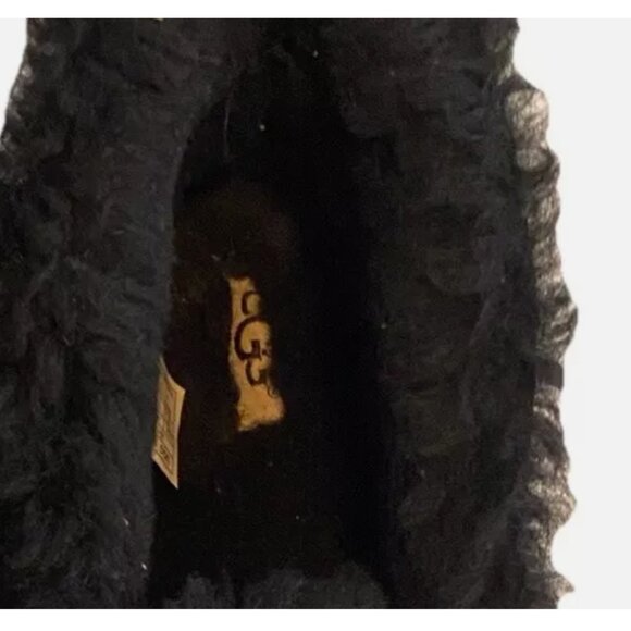 UGG Alena Black Sheepskin Suede Moccasin Slippers Women's US Sz 9 - Picture 3 of 9